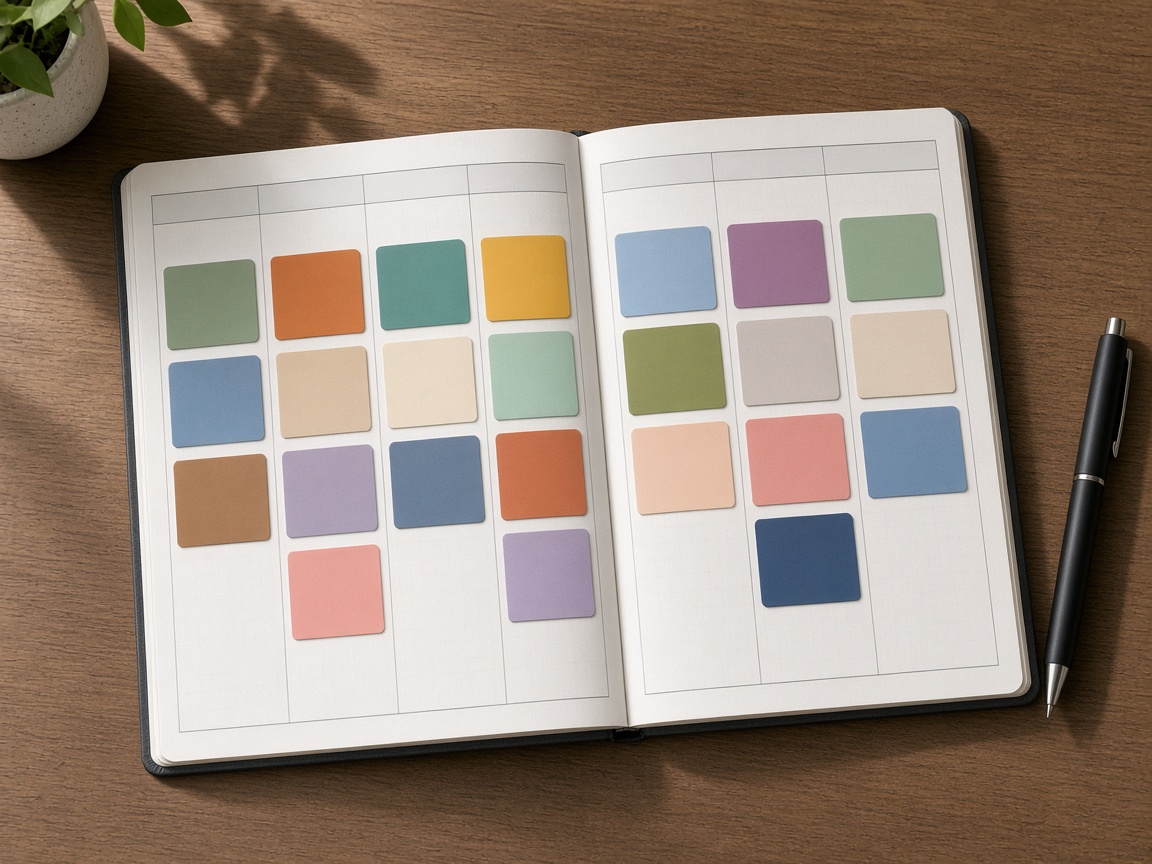 Weekly planner with jobs laid out across the days